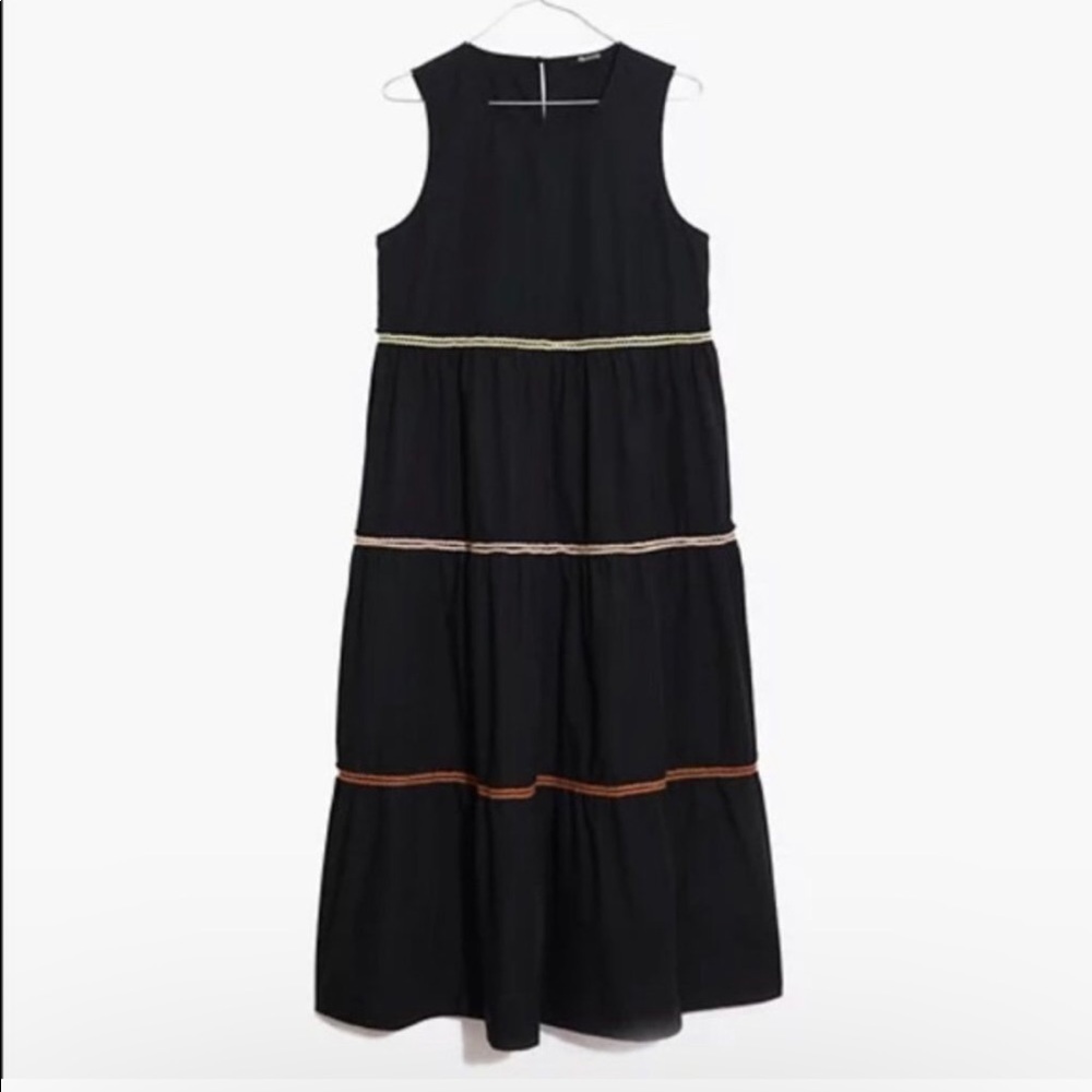 Madewell Rickrack Cattail Tiered Dress